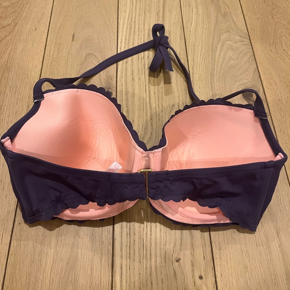 Victoria's Secret Purple Scalloped Halter Bikini Top - Picture 3 of 4